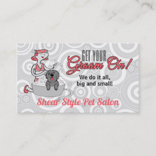 Tarjeta De Citas Pink Doggie Spa Groom En Mascota Grooming