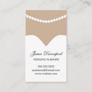 Tarjeta De Citas Planificador de bodas Moda mínima vestir collar de