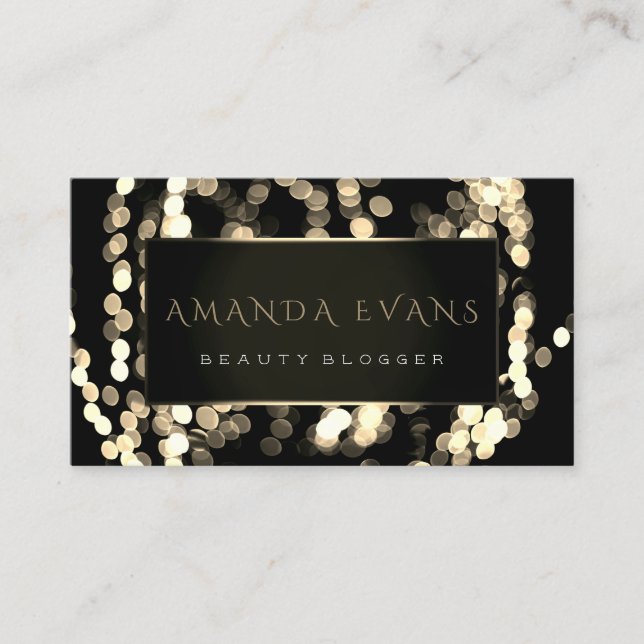 Tarjeta De Citas Planificador de eventos maquillaje Belleza Sparkly (Anverso)