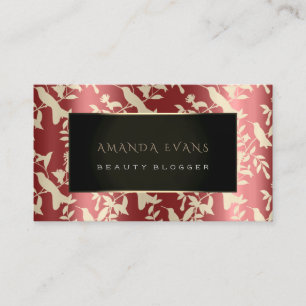 Tarjeta De Citas Planificador de eventos maquillaje Burgundy Gold H