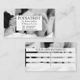 Tarjeta De Citas Podiatrista pies Chiropodista Médica de Salud