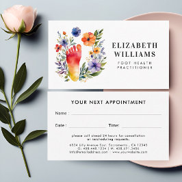 Tarjeta De Citas Podiatrista practicante de salud de pies moderno
