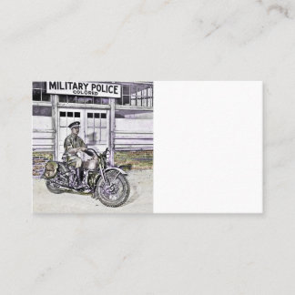 Tarjeta De Citas Policía de moto negra ww2