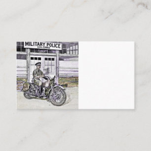 Tarjeta De Citas Policía de motocicleta negra ww2