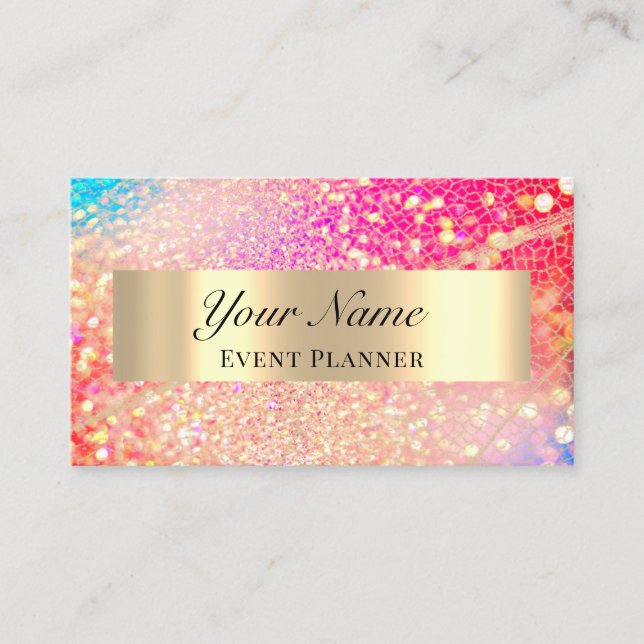 TARJETA DE CITAS PROFESIONAL EVENTO PLANNER MAKEUP ARTIST GOLD (Anverso)