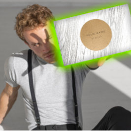 Tarjeta De Citas Próximo Círculo de Nombramiento Kraft Plata Madera