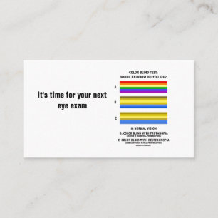 Tarjeta De Citas Prueba del daltónico: ¿Qué arco iris usted ve?