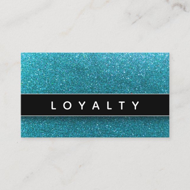 Tarjeta De Citas Purpurina azul Salón de la Cabina del Artista de m (Anverso)