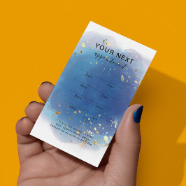 Tarjeta De Citas Purpurina de Glam moderno con escritura de firma h