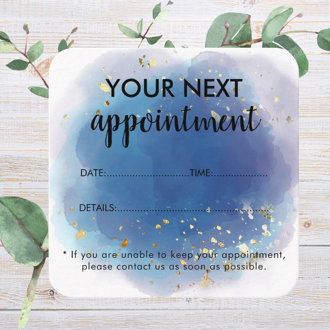 Tarjeta De Citas Purpurina de Glam moderno con escritura de firma h (Holographic Signature Script Modern Glam Glitter Appointment Card
)