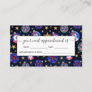 Tarjeta De Citas Purpurina de oro festivo Estrellas ornamentos colo