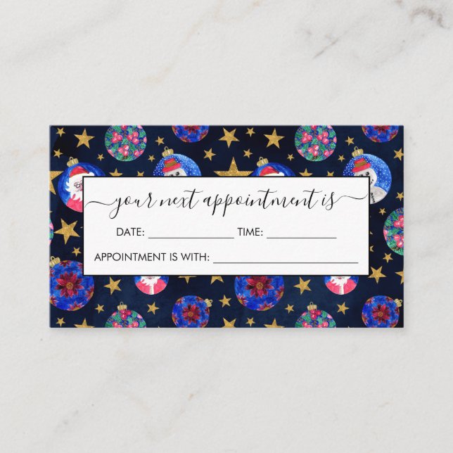 Tarjeta De Citas Purpurina de oro festivo Estrellas ornamentos colo (Anverso)