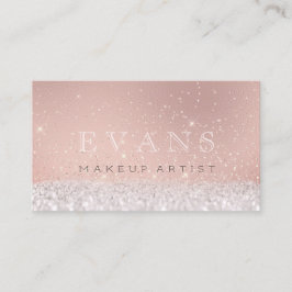 Tarjeta De Citas Purpurina de Purpurina Rosa de artista de maquilla