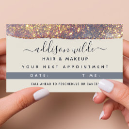 Tarjeta De Citas Purpurina del Glam de oro púrpura irlandés