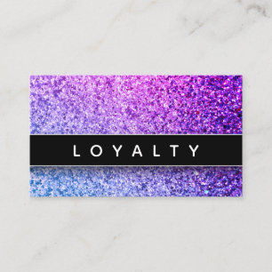 Tarjeta De Citas Purpurina Negro Morado Esparkles Ombre Moderno Ele