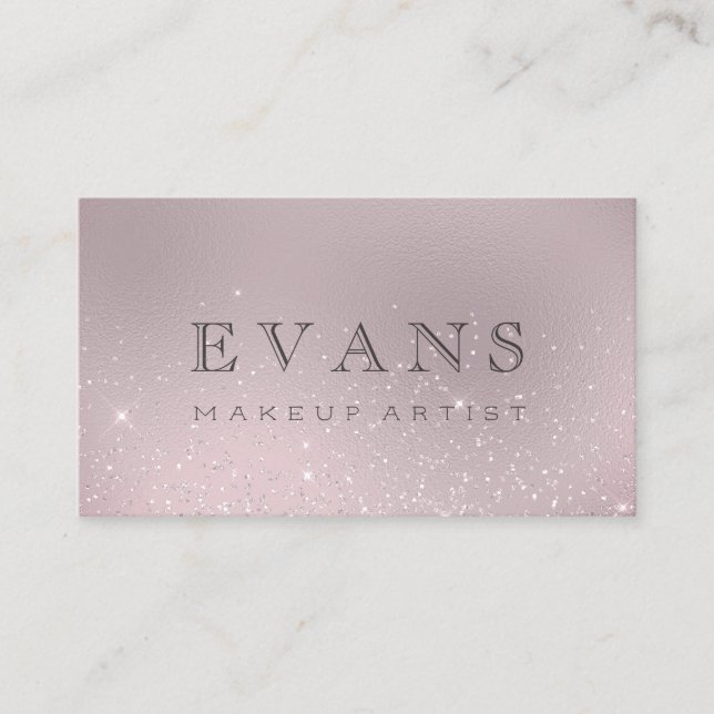 Tarjeta De Citas Purpurina profesional Eggplant Rubor Purpurina Mak (Anverso)