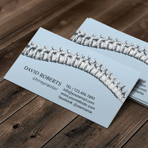 Tarjeta De Citas Quiropráctico Terapia Quiropráctico Azul