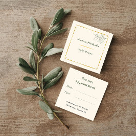 Tarjeta De Citas rama de olivo elegante