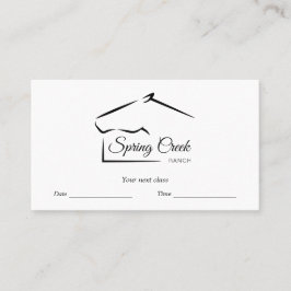 Tarjeta De Citas Rancho de caballo | Granja de caballos