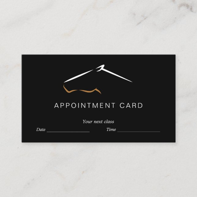 Tarjeta De Citas Rancho de caballo | Granja de caballos (Anverso)