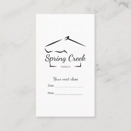 Tarjeta De Citas Rancho de caballo | Granja de caballos