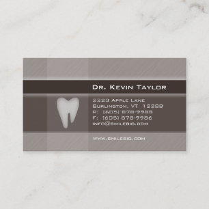 Tarjeta De Citas Rayas molares dentales del marrón del dril de