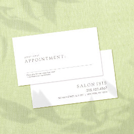 Tarjeta De Citas Recordatorio de nombramiento profesional simple