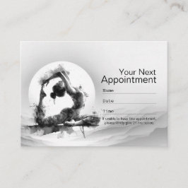 Tarjeta De Citas Reiki de yoga de una pierna de paloma de pichón de