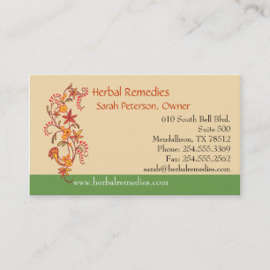 Tarjeta De Citas Remedios herbarios