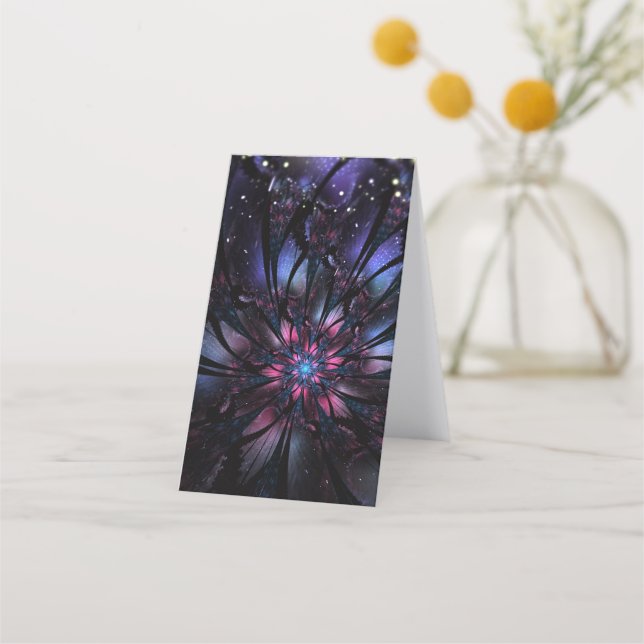 Tarjeta De Citas Resumen del diseño de flor fractal. (Reverso)