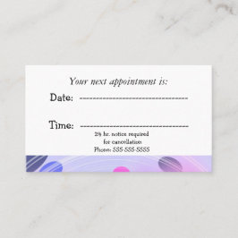 Tarjeta De Citas Resumen Nombramiento médico en granos morados