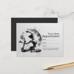 Tarjeta De Citas Reyes de yoga de color de agua Reiki de una punta