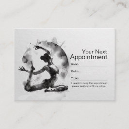 Tarjeta De Citas Reyes de yoga de color de agua Reiki de una punta 