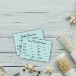 Tarjeta De Citas Robin Egg Practical QR Code Multi Nombramiento