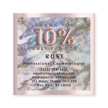 Rosa 10% de descuento Logotipo Pelo Azul Mármol ro