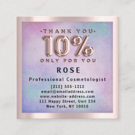 Tarjeta De Citas Rosa 10% de descuento Ombre rosa del logotipo del 
