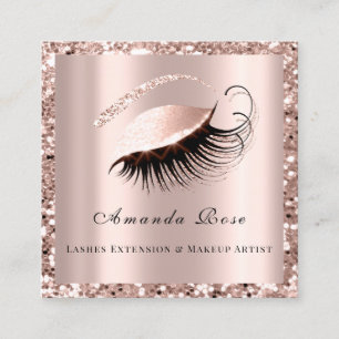 Tarjeta De Citas Rosa de belleza artista de extensión de latigazos 