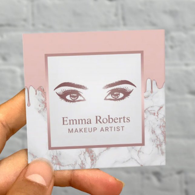 Tarjeta De Citas Rosa de Mármol de Oro de Brows (Subido por el creador)