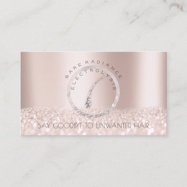 Tarjeta De Citas Rosa De Nombramiento De Eliminación Del Pelo De El (Anverso)