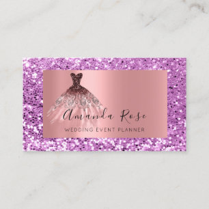 Tarjeta De Citas Rosa Purple del planificador de eventos Boda
