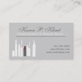 Tarjeta De Citas Rubor, pintor rojo, artista de maquillaje estético