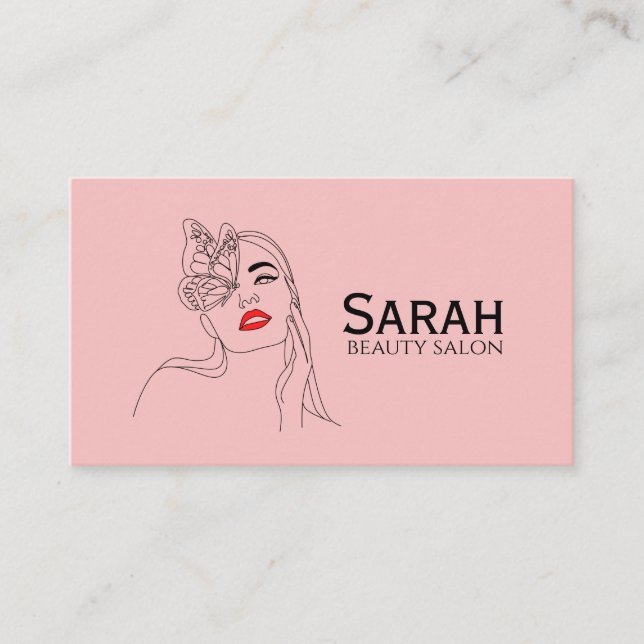 Tarjeta De Citas Salón de belleza (Anverso)