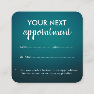 Tarjeta De Citas Salón de Belleza Blanco Moderno y Elegante