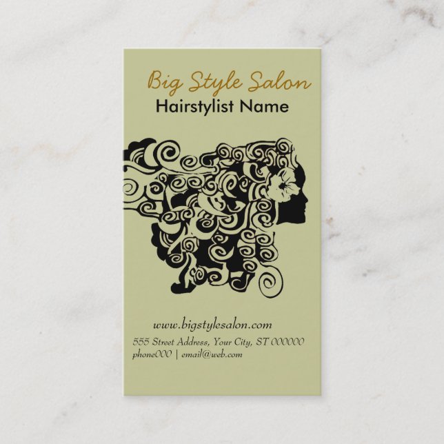 Tarjeta De Citas Salón de belleza de la moda (Anverso)