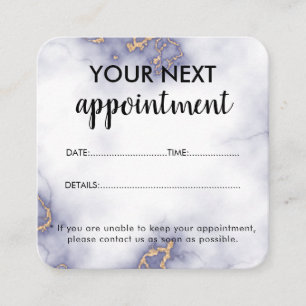 Tarjeta De Citas Salón de Belleza de Mármol Moderno y Elegante