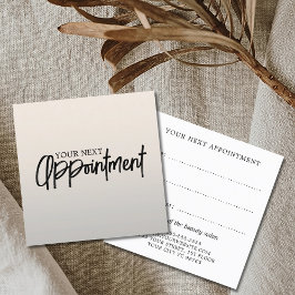 Tarjeta De Citas Salón de Belleza Elegante Moderno de Plata Falsa