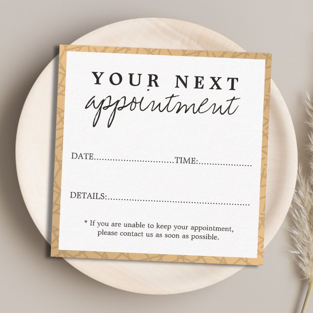 Tarjeta De Citas Salón De Belleza Faux Gold Sencillo (Subido por el creador)