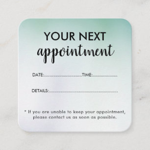 Tarjeta De Citas Salón de Belleza Modern Gradient