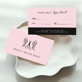 Tarjeta De Citas Salón de Belleza Moderno Profesional