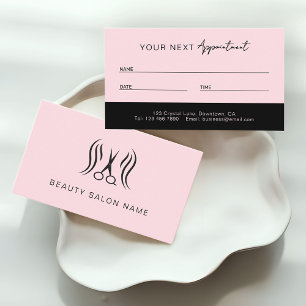Tarjeta De Citas Salón de Belleza Moderno Profesional